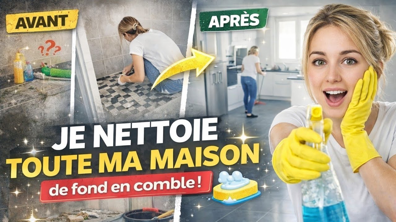 Je nettoie toute ma maison de fond en comble 🧼 | Grand m&eacute;nage complet