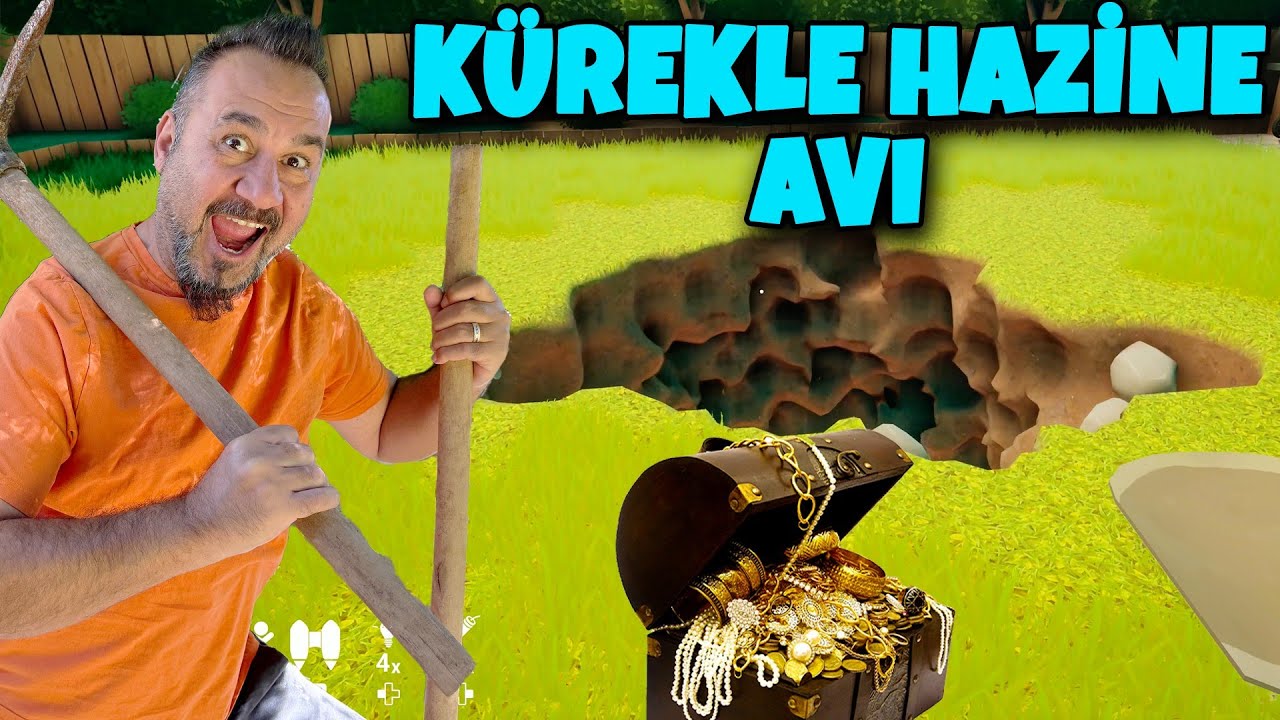 KÜREKLE BAHÇE KAZIP HAZİNE ARIYORUZ! GİZEMLİ ODA BULDUM! | A GAME ABOUT DIGGING A  HOLE