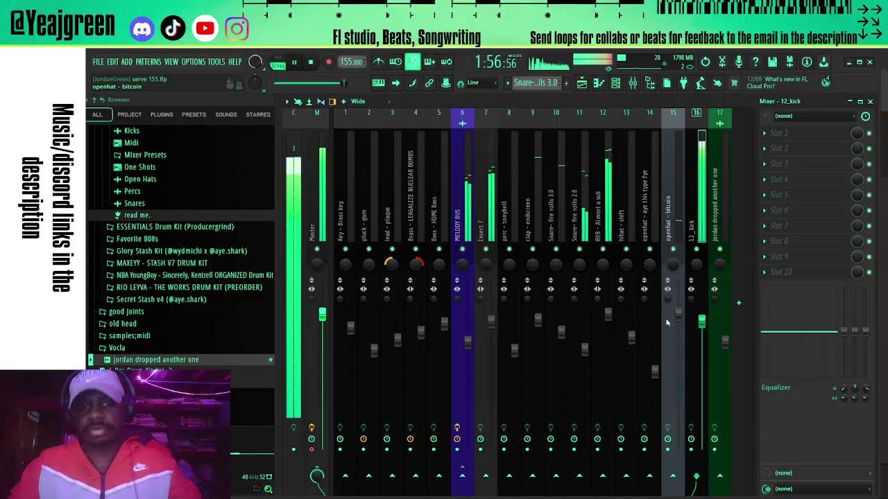 YeaJgreen Fl Studio Beat Livestream 1-24-26
