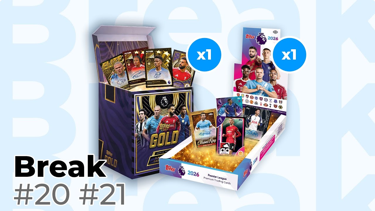 #20 #21 BREAK HALF-CASE MANCHESTER UNITED & PREMIER LEAUGE HOBBY BOX & GOLD PREMIER LEAUGE