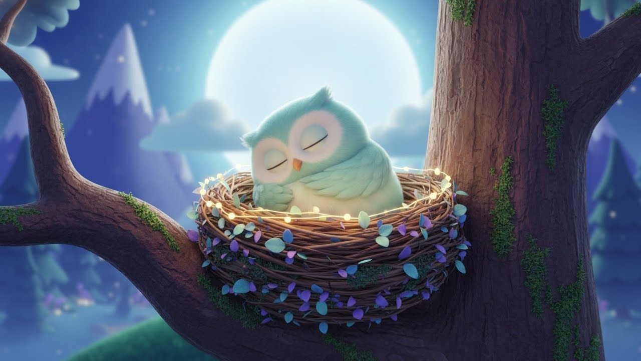 Fall Asleep in 5 Minutes 🌙 Deep Sleep Lullaby for Babies 🦊 Owl & Fox Forest [1 HOUR] 🦉 #babysleep 