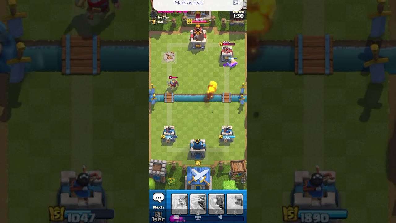 Playing clash royale every day until I hit 100 subs day 1 