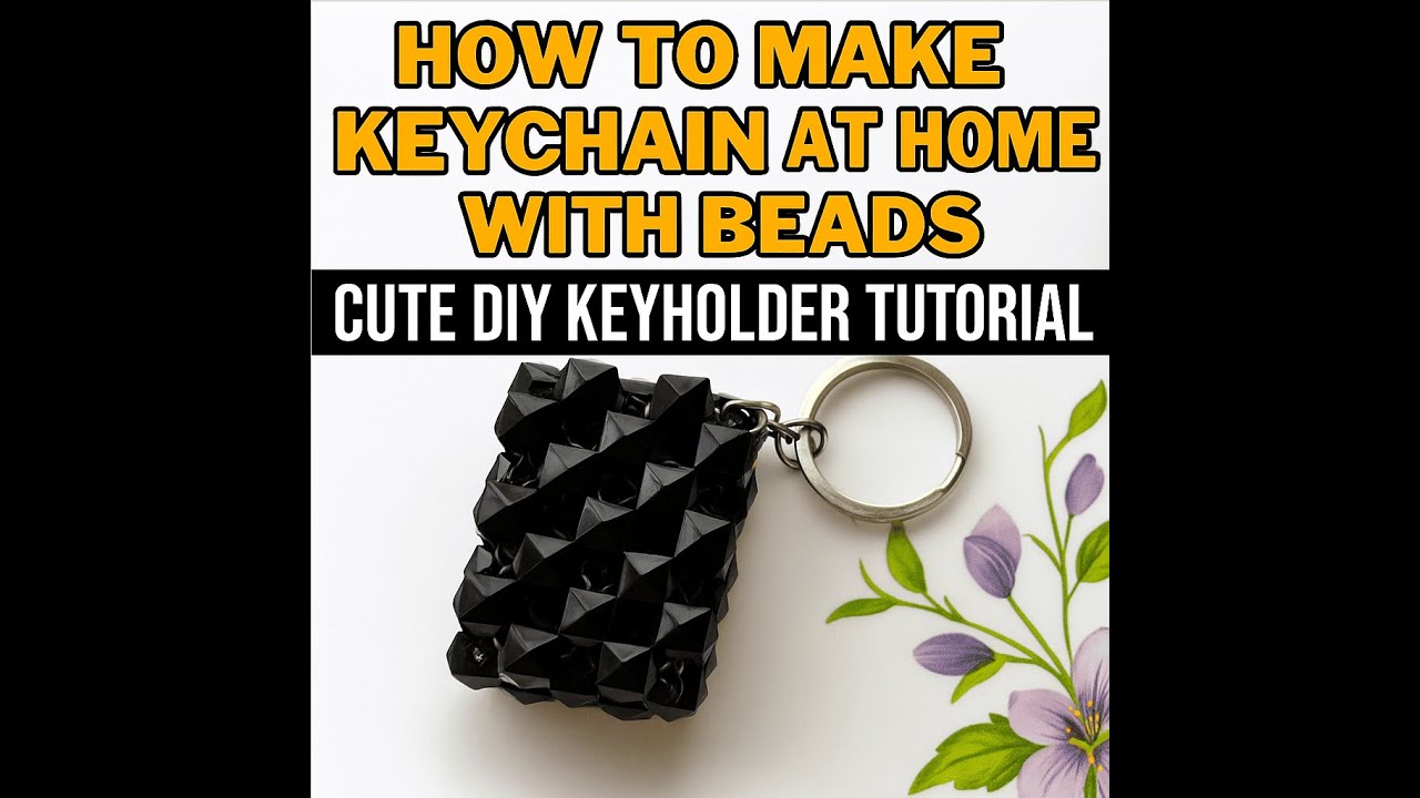 How to Make Keychain at Home with Beads | Cute DIY Keyholder Tutorial
