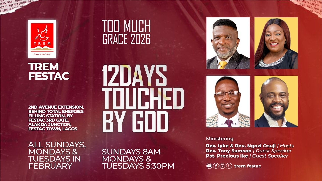 Too Much Grace 2026: 12 Days Touched By God Day 11 | Monday 23 February 2026