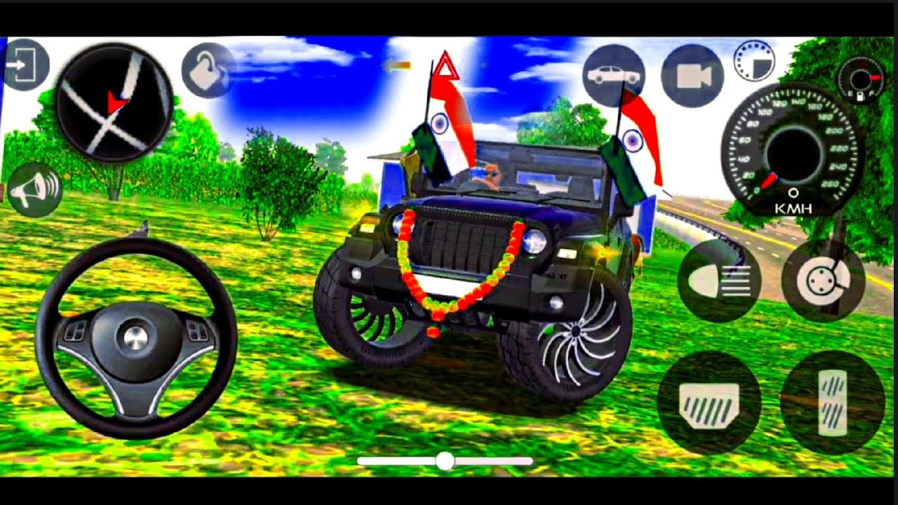 Modified Mahindra Thar😈Games:Indian Black Thar (Gadi Wala Games) Car Game Android Game - 