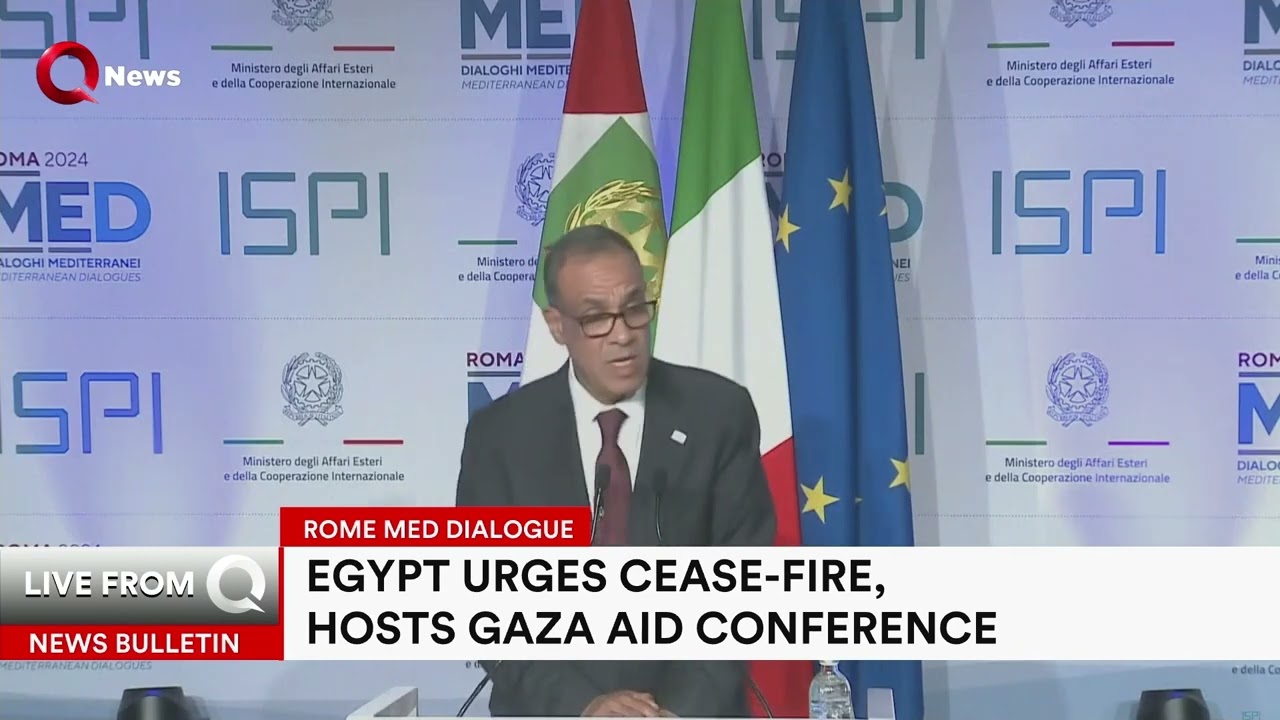 Egypt's FM urges ceasefire in Gaza, Lebanon at Rome Med Dialogues 2024
