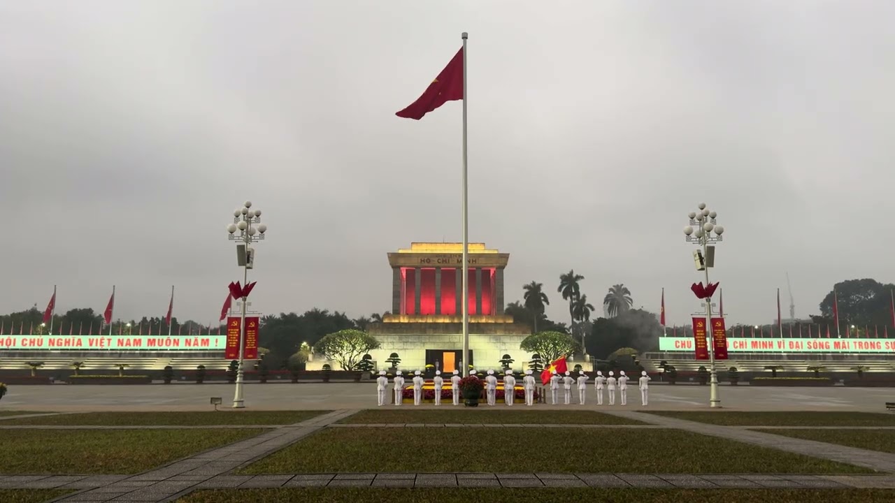 Nghi lễ chào cờ ngày 25/1/2026 tại Quảng trường Ba Đình, Hà Nội, Việt Nam