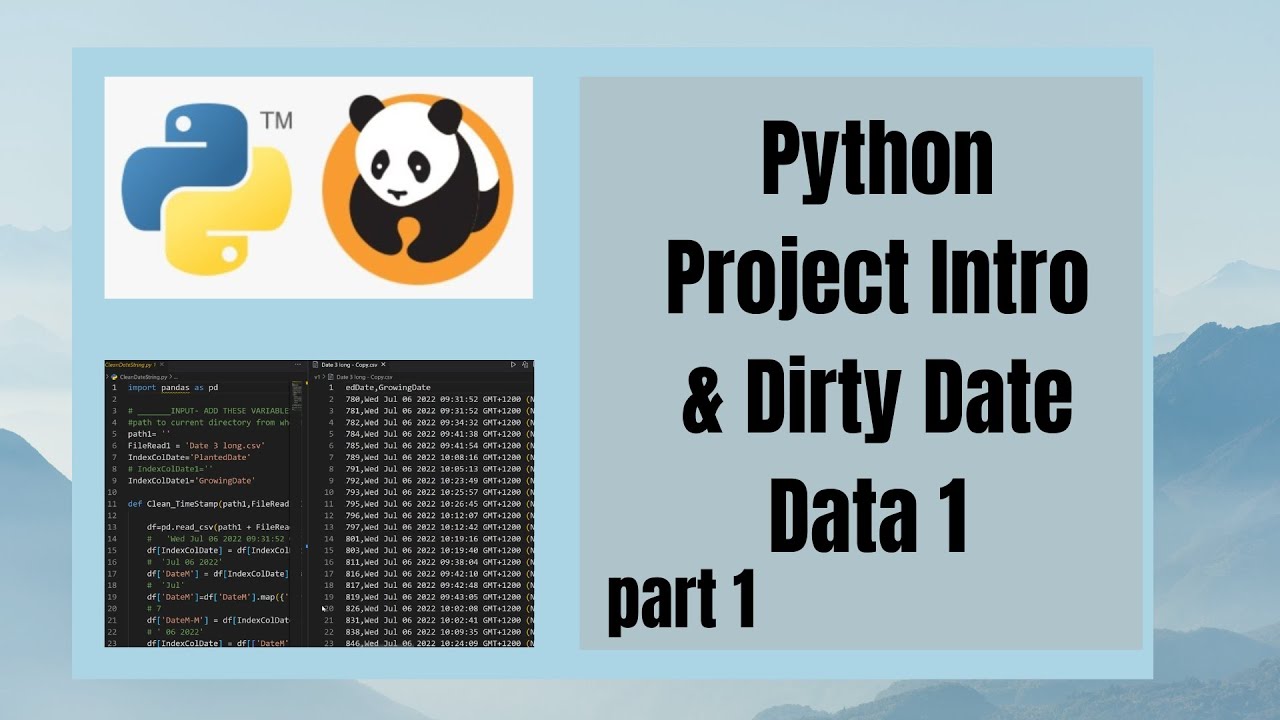 Python Project Intro & Dirty Date Data 1 part1