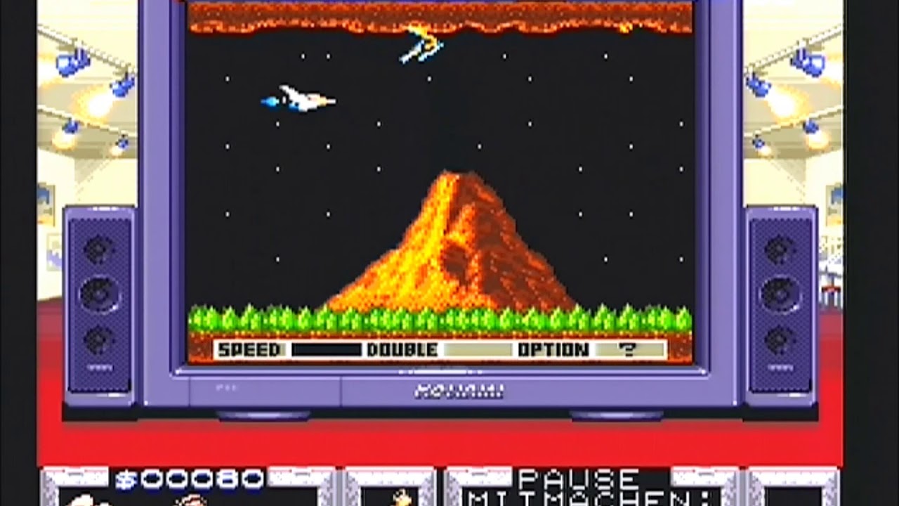 SNES The Legend of the Mystical Ninja - Gradius (Mini Game)