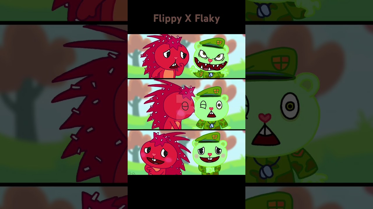 Flippy X Flaky 💚❤️ #HTF #HappyTreeFriends #Flippy #Flaky #FlippyXFlaky #Ship #Shipping #Shorts