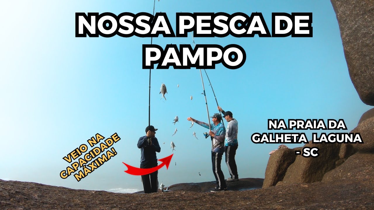 Fomos Pescar PAMPO na Praia da Galheta - Laguna SC *Pescamos com tatuíra e forramos muito