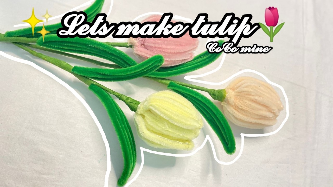 DIY | lets make tulip🌷|പൈപ്പ് ക്ലീനറിൽ നിന്ന് ട്യൂലിപ്പ് ഉണ്ടാക്കാം✨