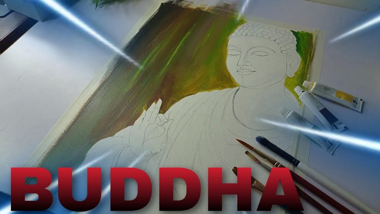 How to draw background with #Acrylicolour / 🖌️🎨