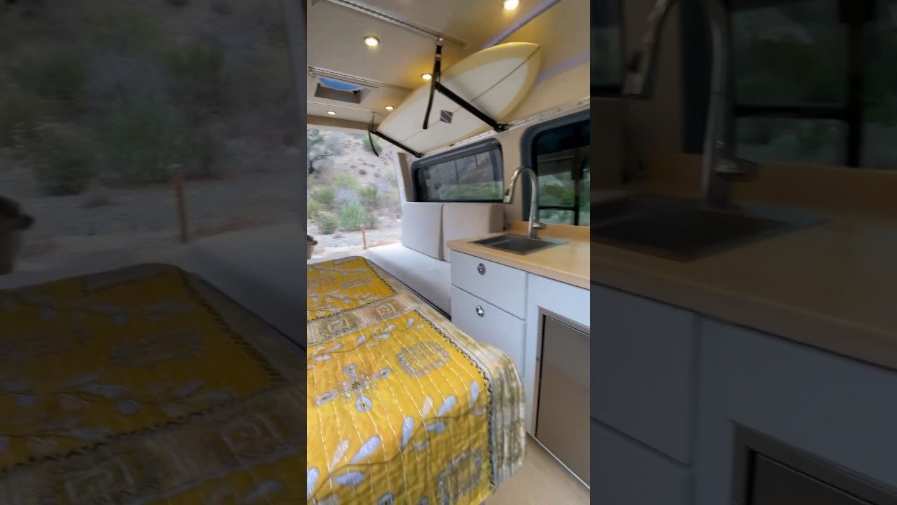 A Four-Season Creative Office Campervan #vanconversion