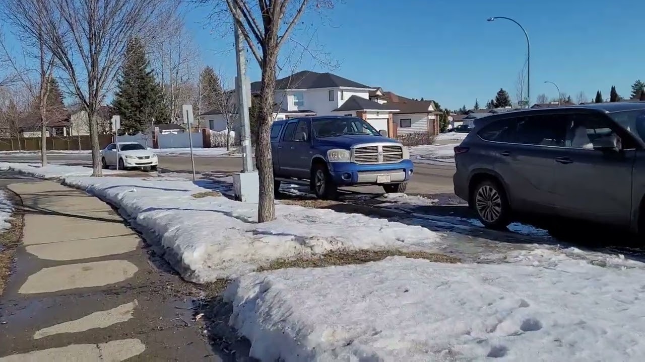 Walking in March Transition from Winter to Spring