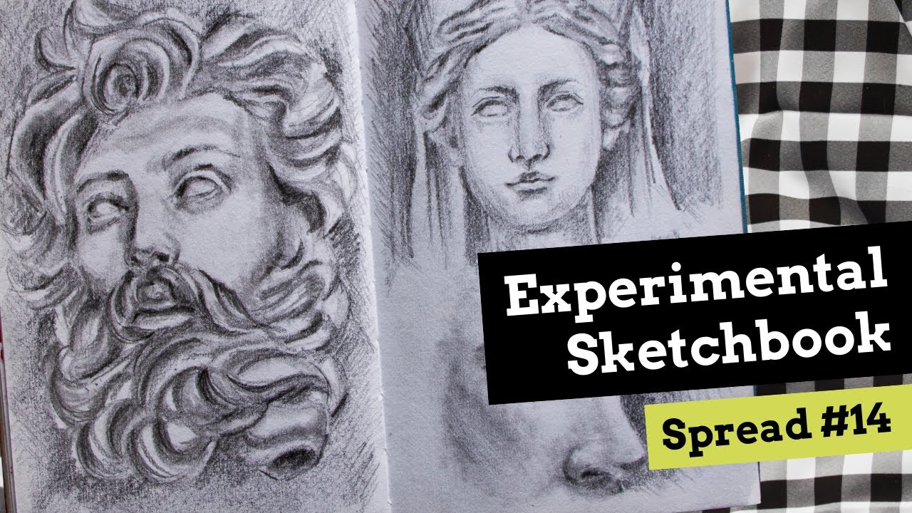 Drawing Greek Statues Sketchbook Practice