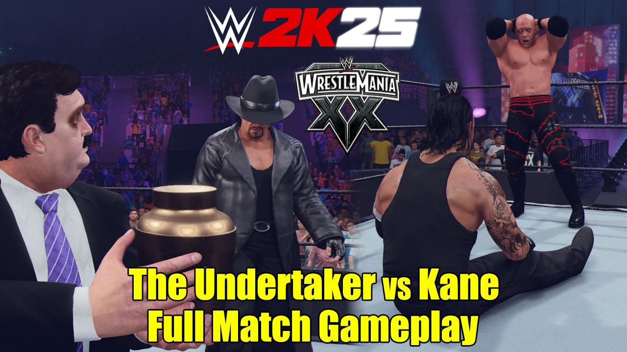 WWE 2K25: Андертейкер против Кейна - WrestleMania 20: полный геймплей матча