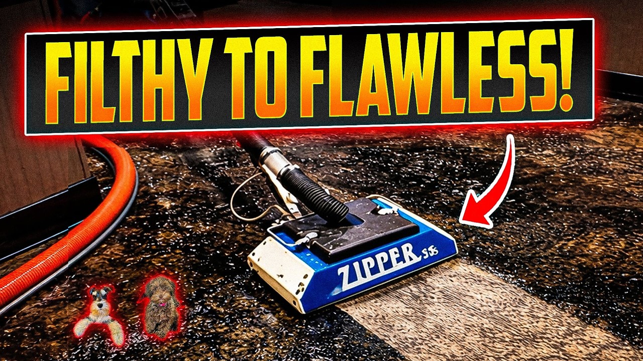 How Fast Can You Clean Dirty Carpet With A Zipper? Greasy Mess!