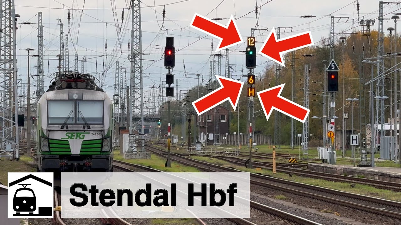 Umleiter und Signale in Stendal Hauptbahnhof