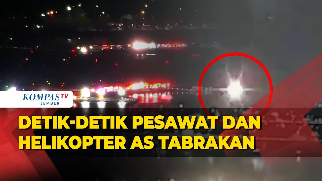 Detik-Detik Tabrakan Pesawat American Airline dan Helikopter Black Hawk di Washington DC