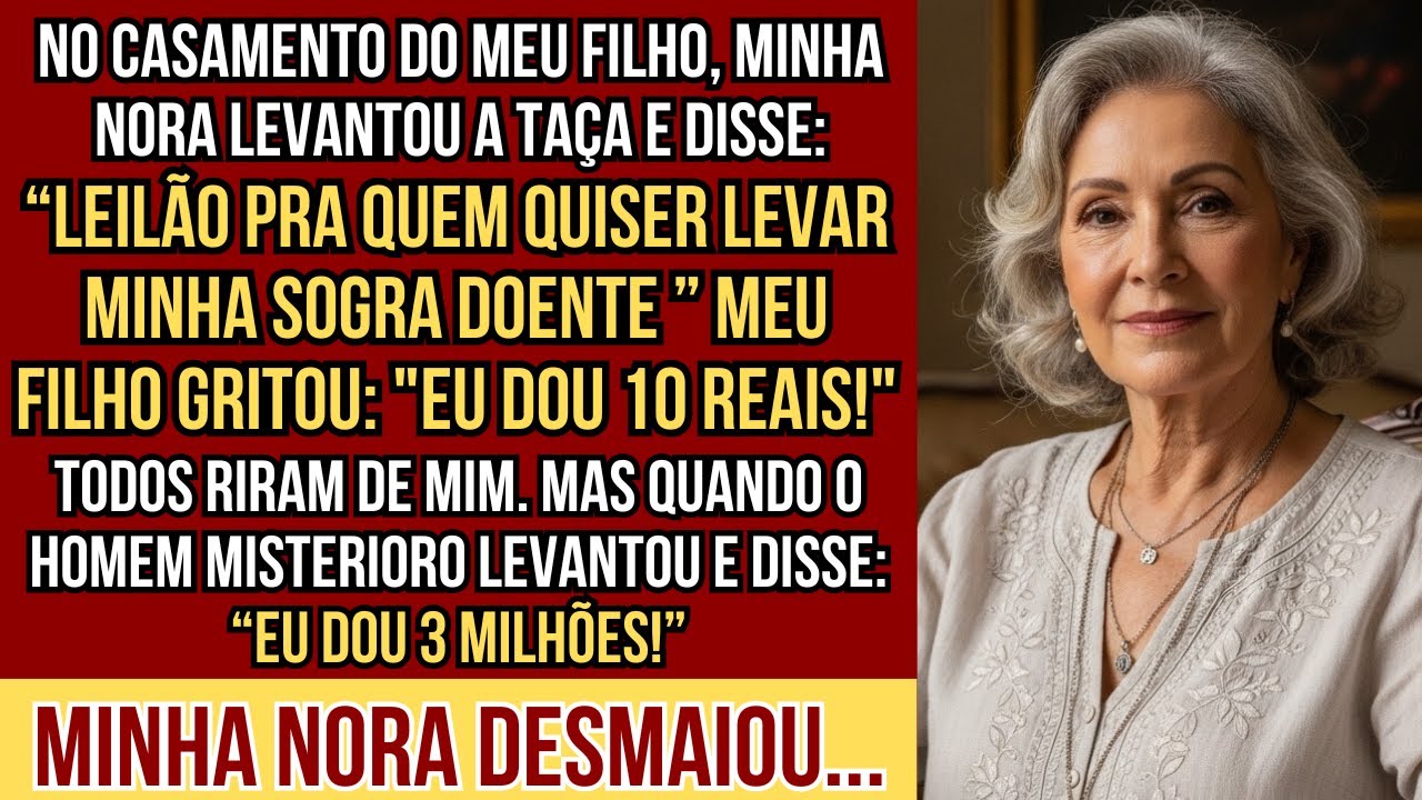 No casamento do meu filho, minha nora fez um brinde: Leilão pra levar minha sogra!