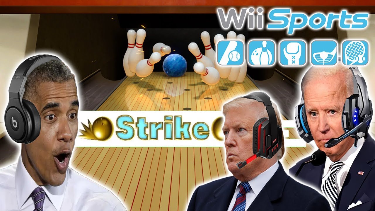 US Presidents Play Wii Sports Bowling NEW!