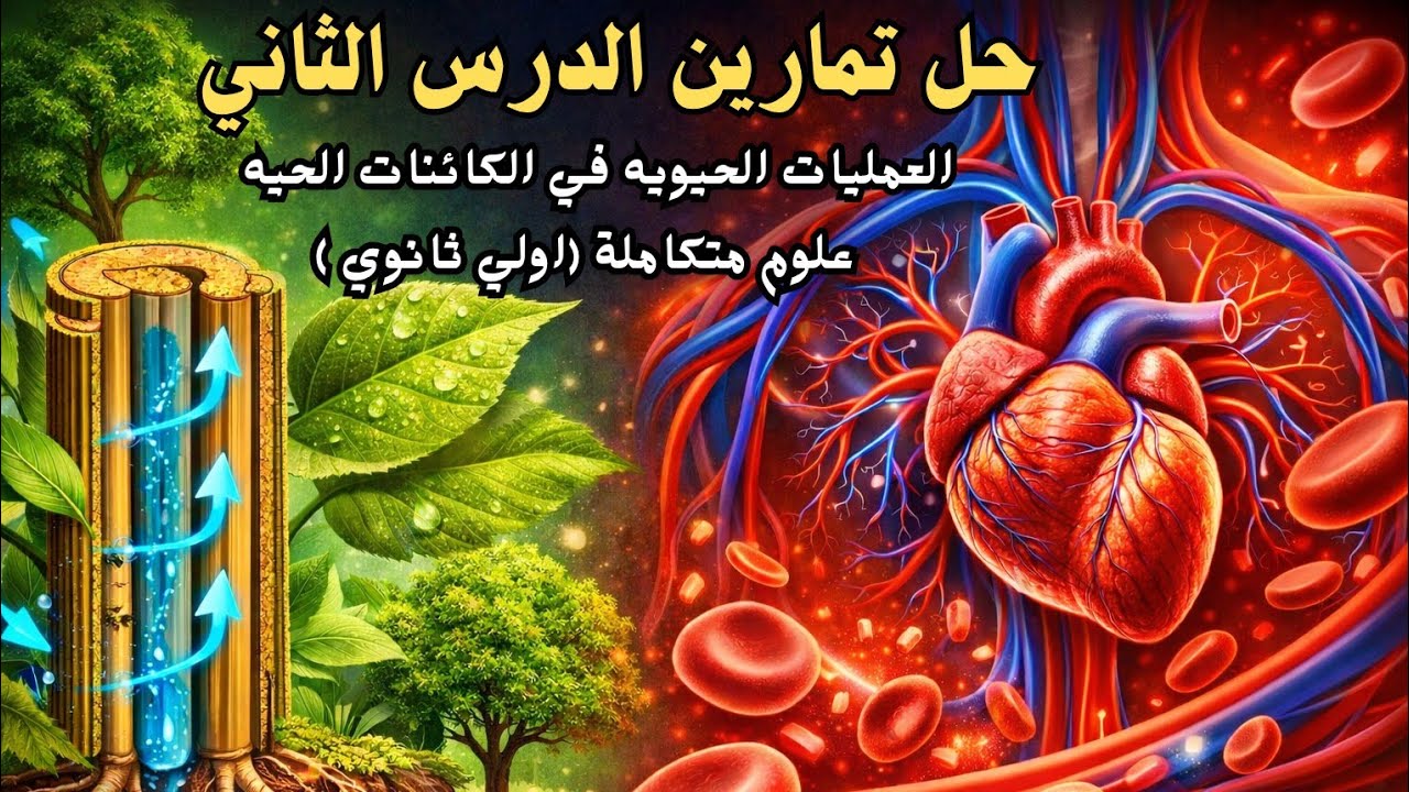 حل تدريبات كتاب التفوق | علوم متكاملة أولى ثانوي | الدرس الثاني (العمليات الحيوية في الكائنات الحيه)