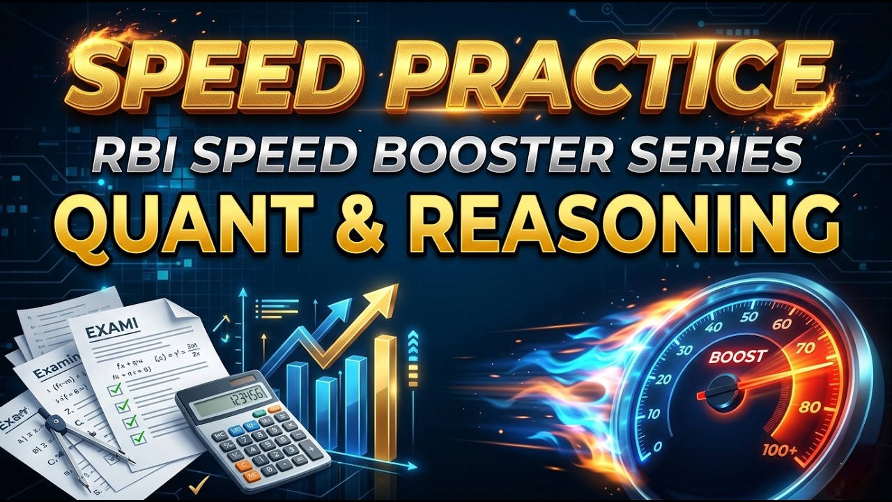 RBI ASSISTANT SPEED BOOSTER SERIES SESSION 13