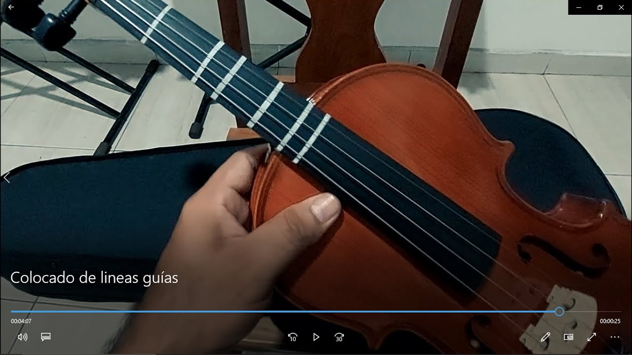 Como colocar lineas guias a mi violín