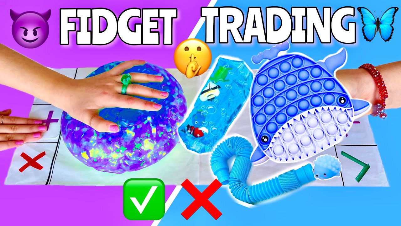 FIDGET TRADING - PURPLE 💜 VS BLUE 🦋 *SHE SCAMMED ME* 🤬