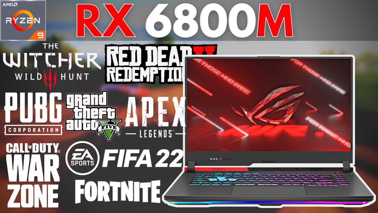 AMD Ryzen 9 5900HX + RX 6800M test in 8 games