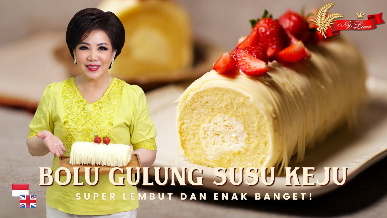 3 TELUR, TANPA OVEN! Bolu Gulung Susu Keju, 100% LEMBUT!