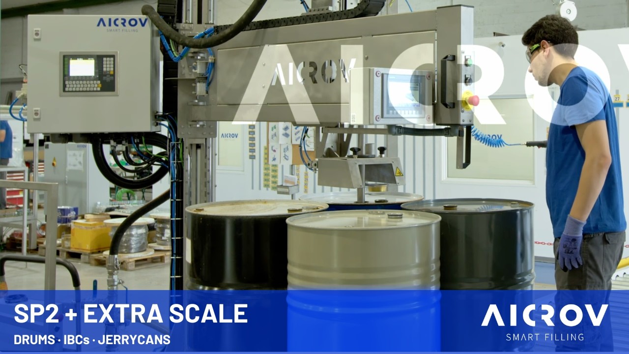 SP2 LIQUID FILLING MACHINE WITH ADDITIONAL SCALE FOR CANISTERS