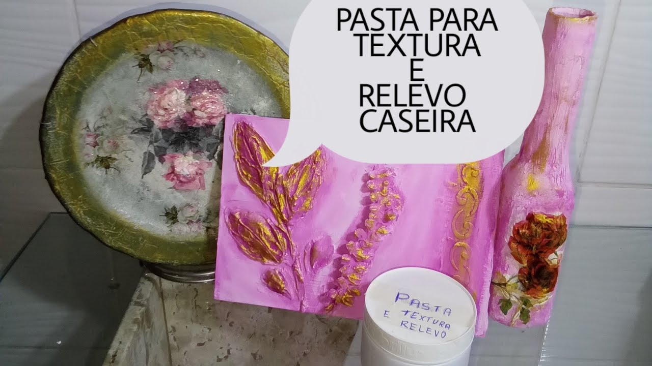 SENSACIONAL/PASTA RELEVO CASEIRA/By Socorro Rodrigues/#artesanatO #diy