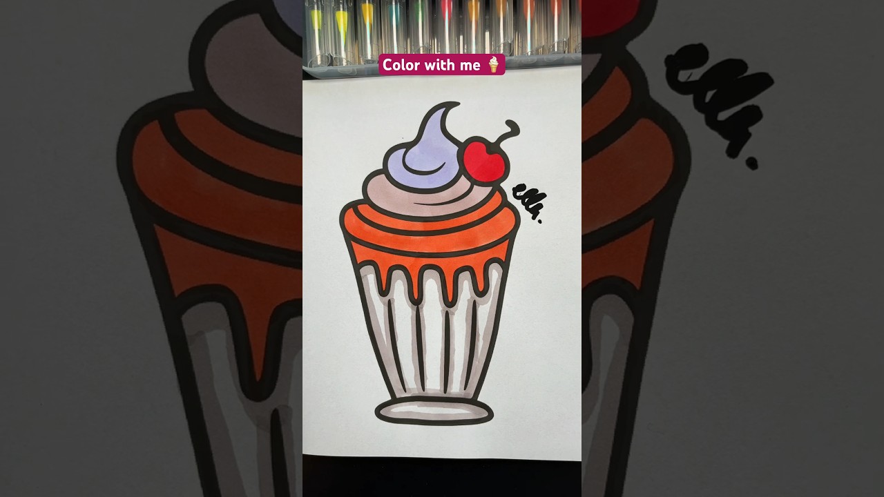 Essen & Snacks Bold & Easy Malbuch #asmrvideo #coloringbook #relaxingvideos #ausmalbuch #icecream