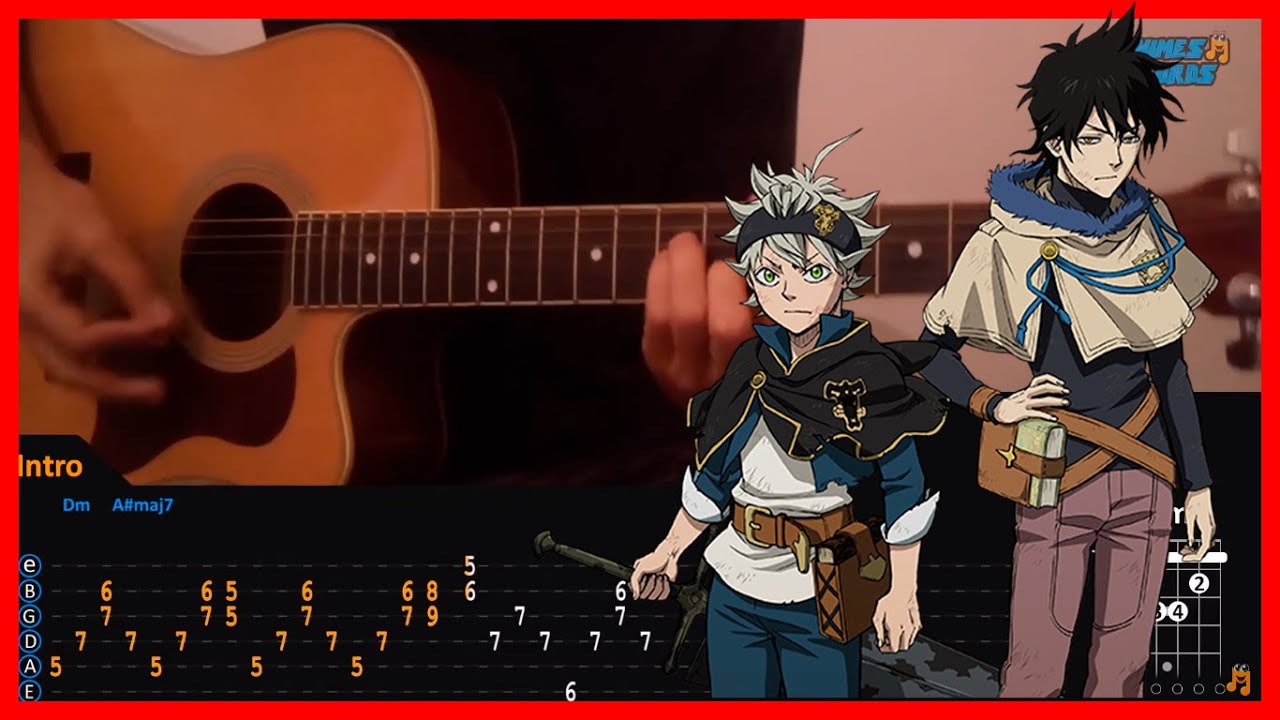 Black Clover OP 10 - Black Catcher | Acoustic Guitar Lesson [Tutorial + TAB + CHORDS]