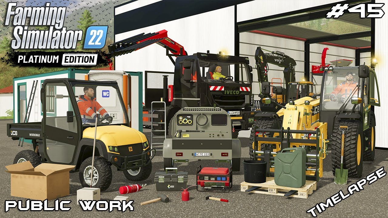 BUYING CONTAINER and SPRING SHOP CLEANING | Public Work | Farming Simulator 22 | Episode 45