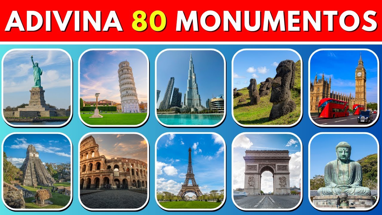 😱 Adivina 80 MONUMENTOS del MUNDO en 3 SEGUNDOS 🏛️🌍 | Quiz de Geografía EXTREMO