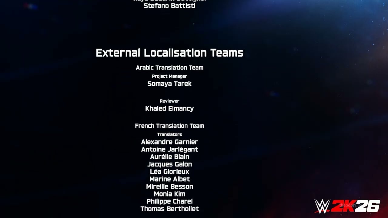 WWE 2K26 | GAME CREDITS