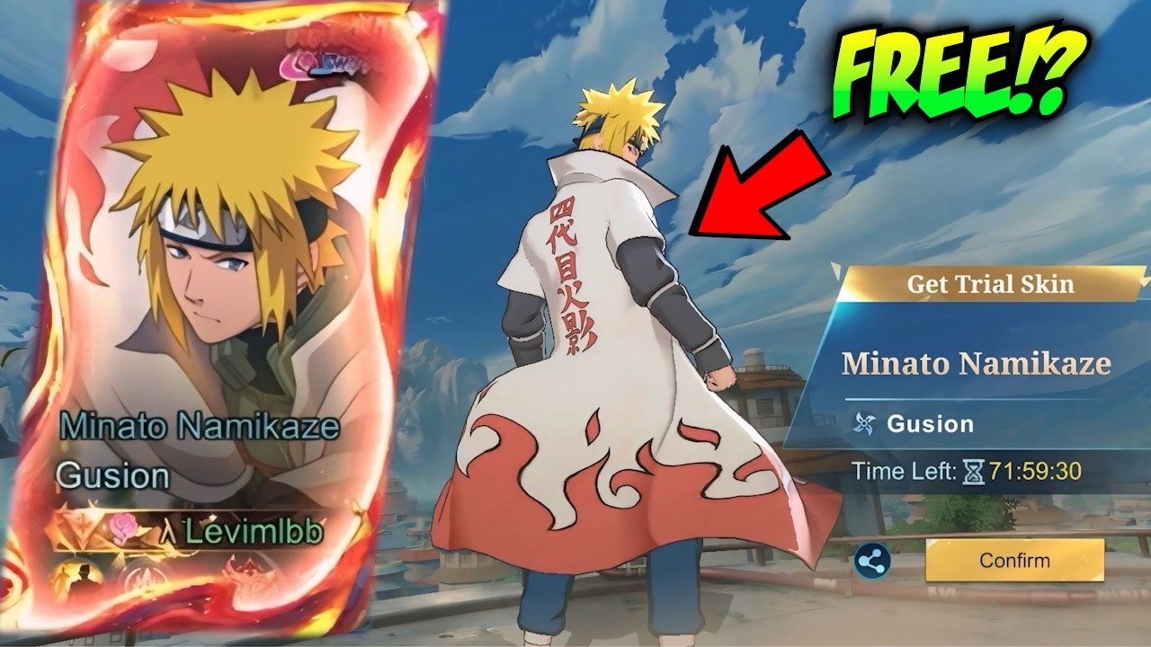 GUSION MINATO IS FINALLY HERE!! 🔥 (Free Skin!?) | REVIEW GUSION MINATO MLBB X NARUTO