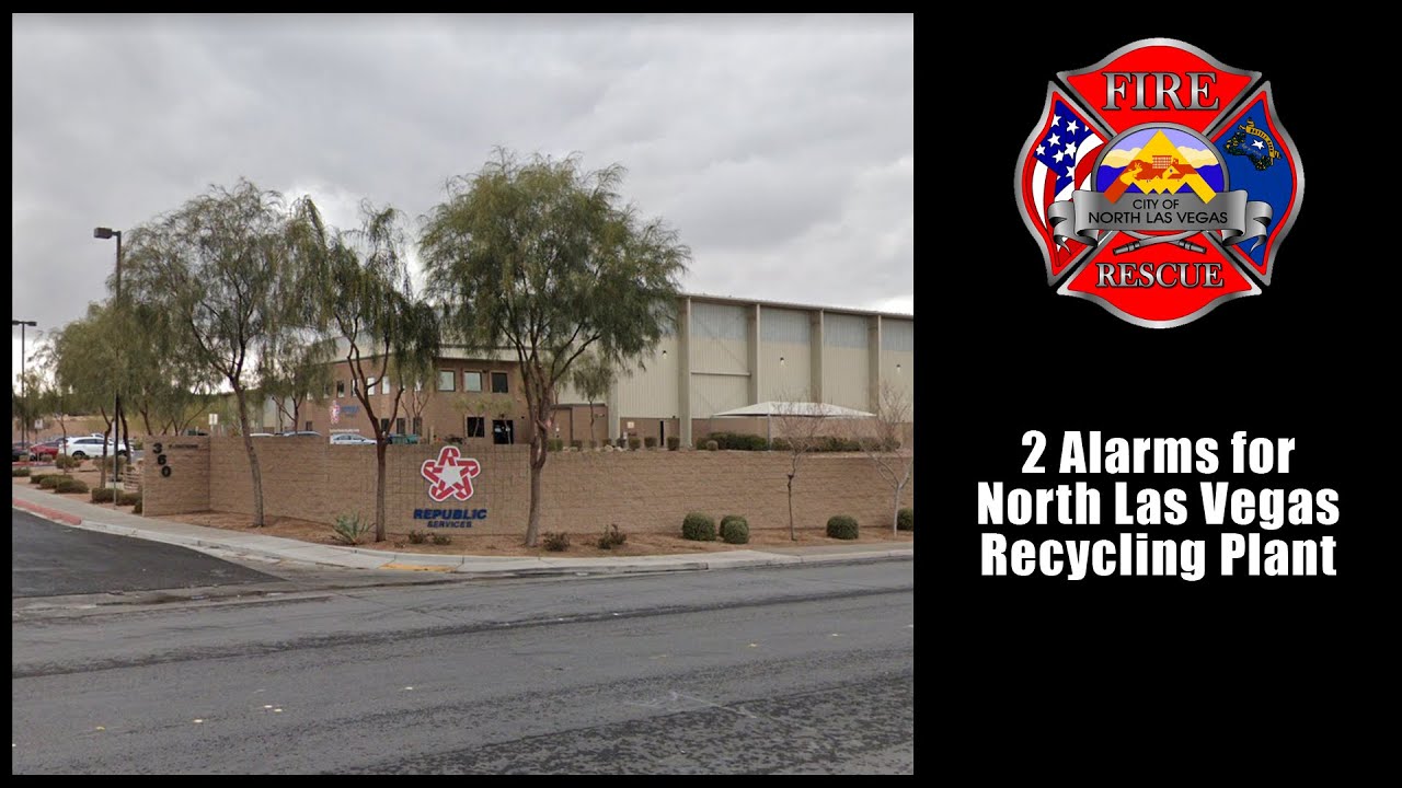 2-Alarm Fire Audio: Recycling Plant Burns in North Las Vegas 9/13/2021 [Nevada]