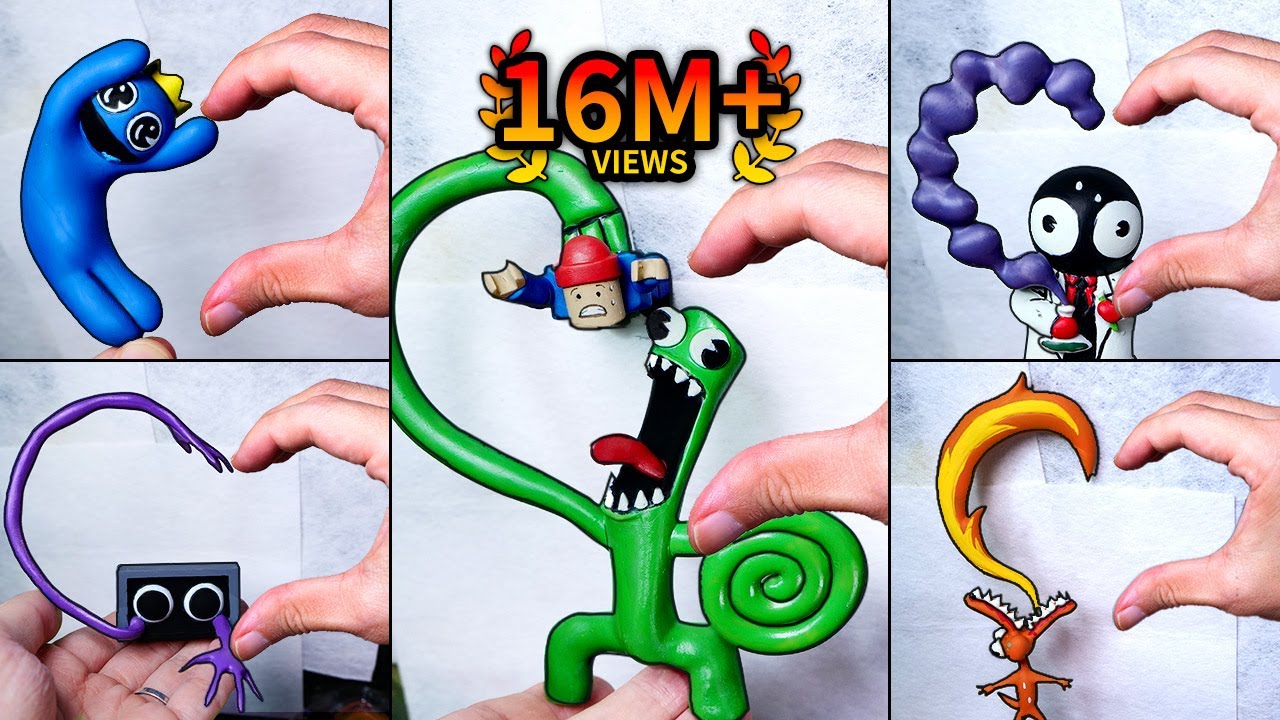 [ROBLOX] Making Rainbow Friends Finger Heart - Fancy Refill Sculptures Timelapse