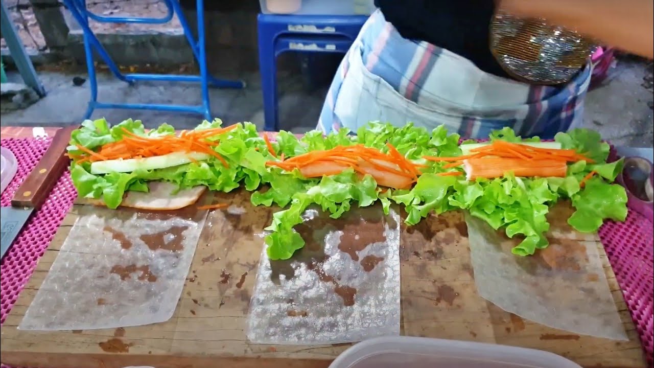 Thailand Street Food | Spring Rolls | How to Make Fresh Spring Rolls - Hungry Bear