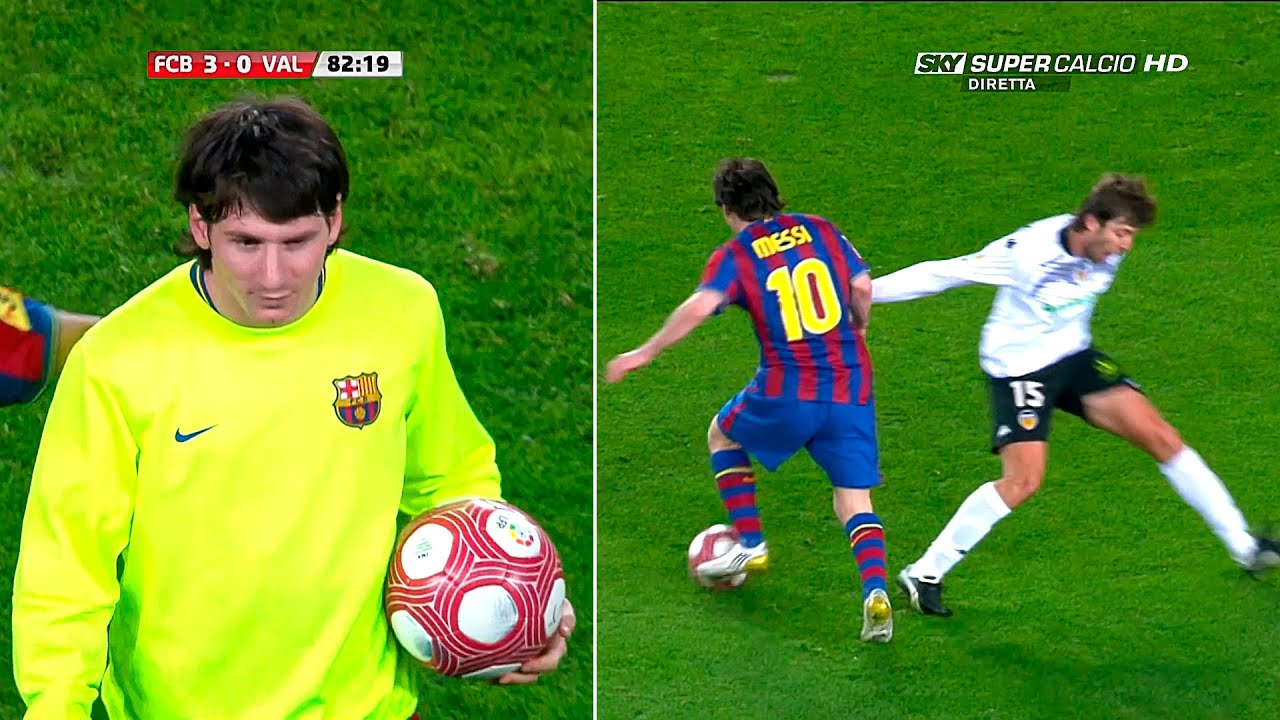 Lionel Messi HATTRICK vs Valencia (Home) 2009-10 English Commentary HD 1080i