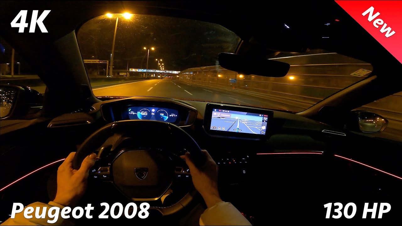 Peugeot 2008 GT 2024 Night POV drive & Review 4K (1.2 PureTech 130 HP, 8 EAT) 0-100