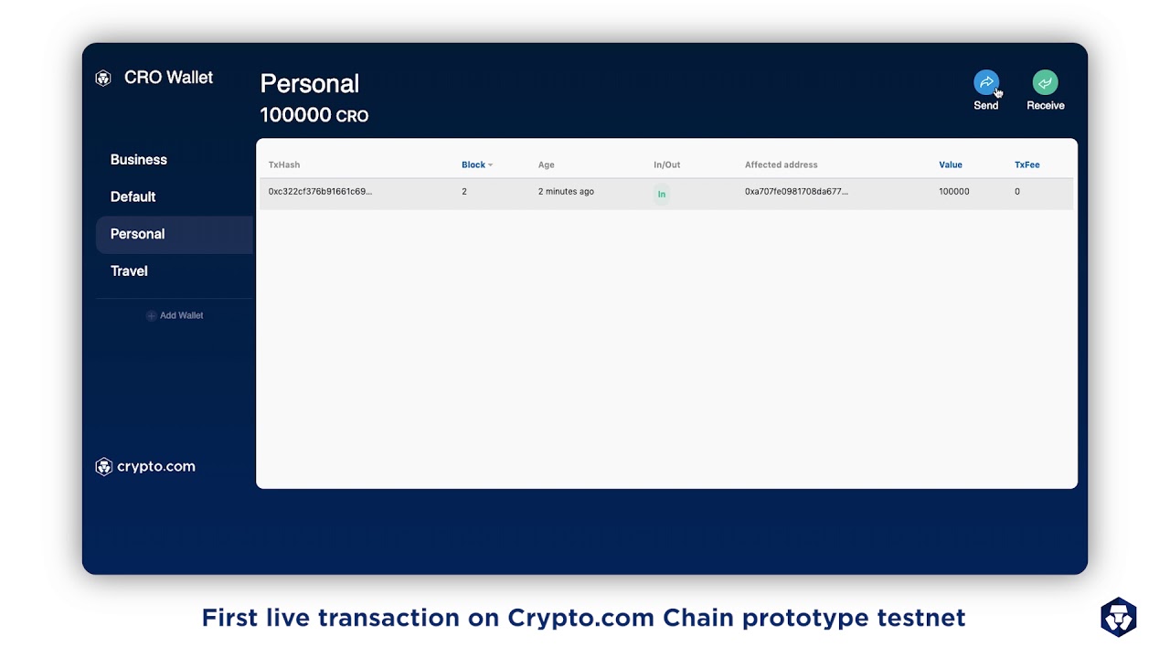 Crypto.com Chain Wallet Demo