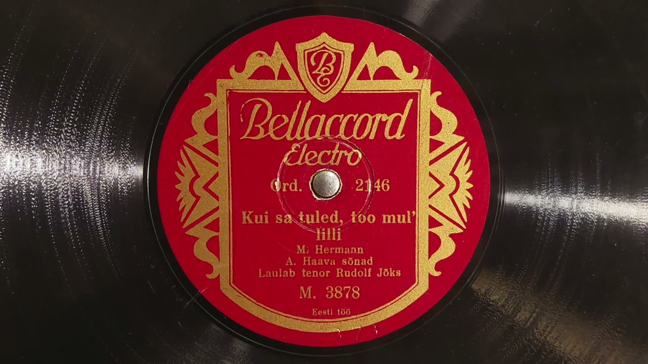 Rudolf Jõks - Kui sa tuled, too mul lilli (1935)