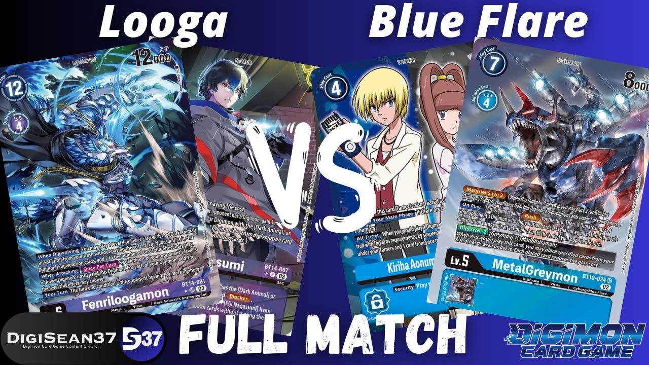 Loogamon VS Blue Flare | Digimon Card Game | BT15 Exceed Apocalypse