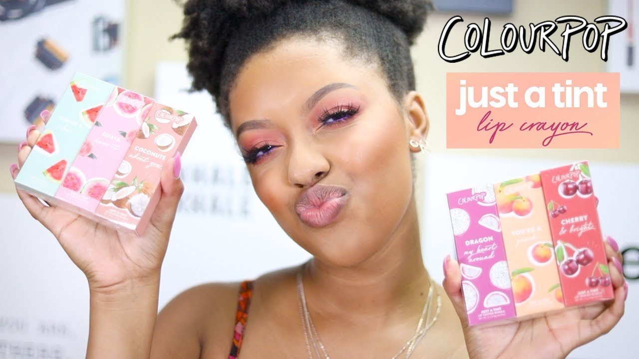 NEW ColourPop Just A Tint Lip Crayon Collection Lip Swatches!