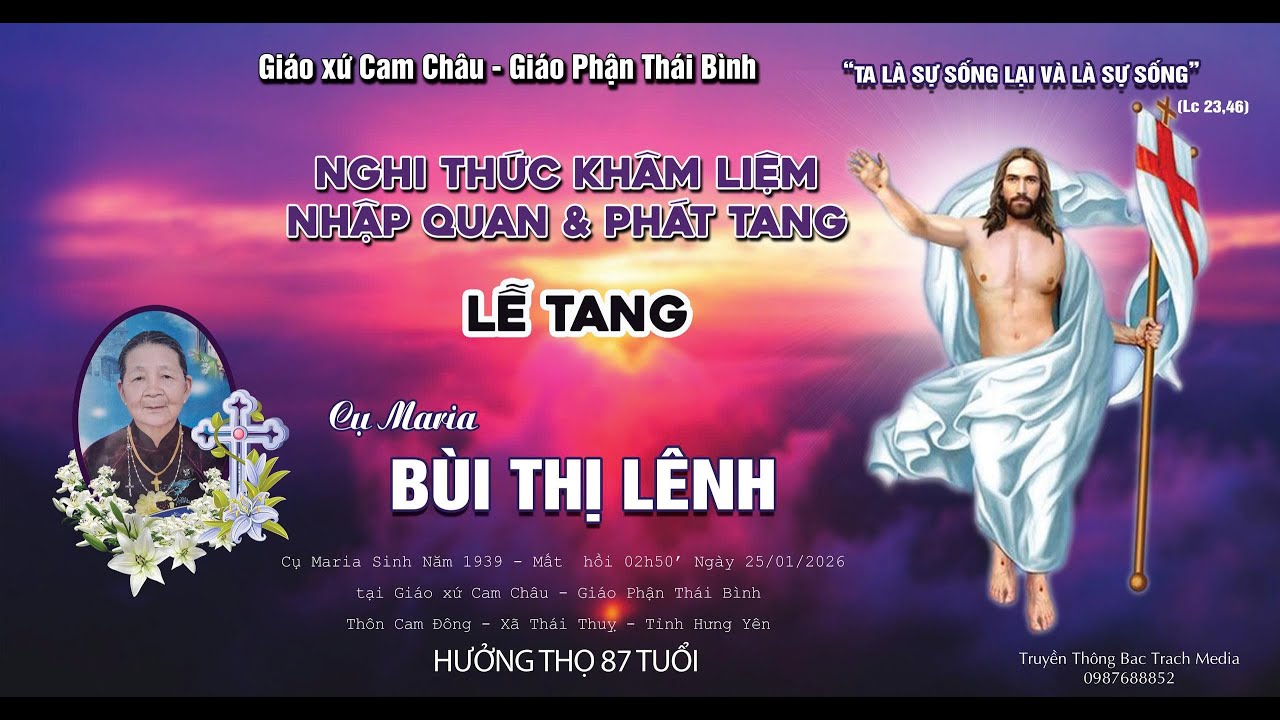 Trực Tiếp l Nghi Thức Khâm Liệm, Nhập Quan & Phát Tang  | Lễ Tang Cụ Maria Bùi Thị Lênh